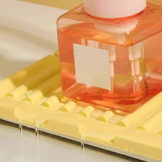 Silicone Sink Splash Guard Mat Quick-Drying Non-Slip Counter Protector Cut-to-Fit Faucet Splash Protector Multi-Purpose Pad for Kitchen Bathroom