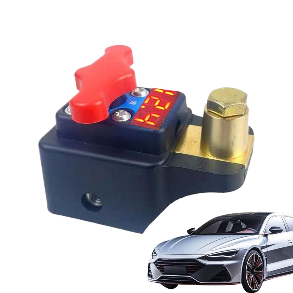 Car Battery Power Off 12V-24V Power Off Switches with Digital Display Automobile Battery Isolator Shut for Long-Term Parking
