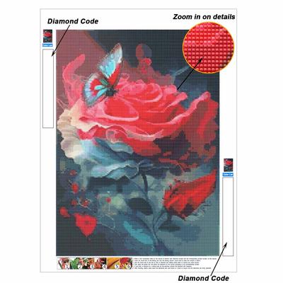 Beautiful Butterfly Rose 5D Diamond Painting Full Round Drill Mosaic Diamond Embroidery Belief In Heart Cross Stitch Kits Home Decor Home Decor