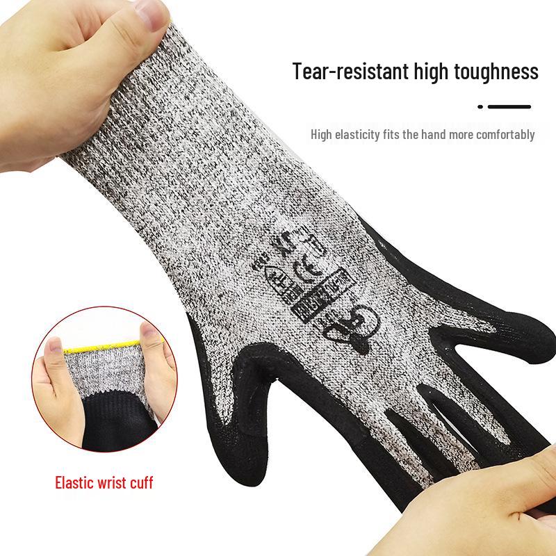 Level 5 Schnittfeste Nitril-Mattierte Anti-Rutsch-Handschuhe, Verschleißfest für Mechanische Nutzung