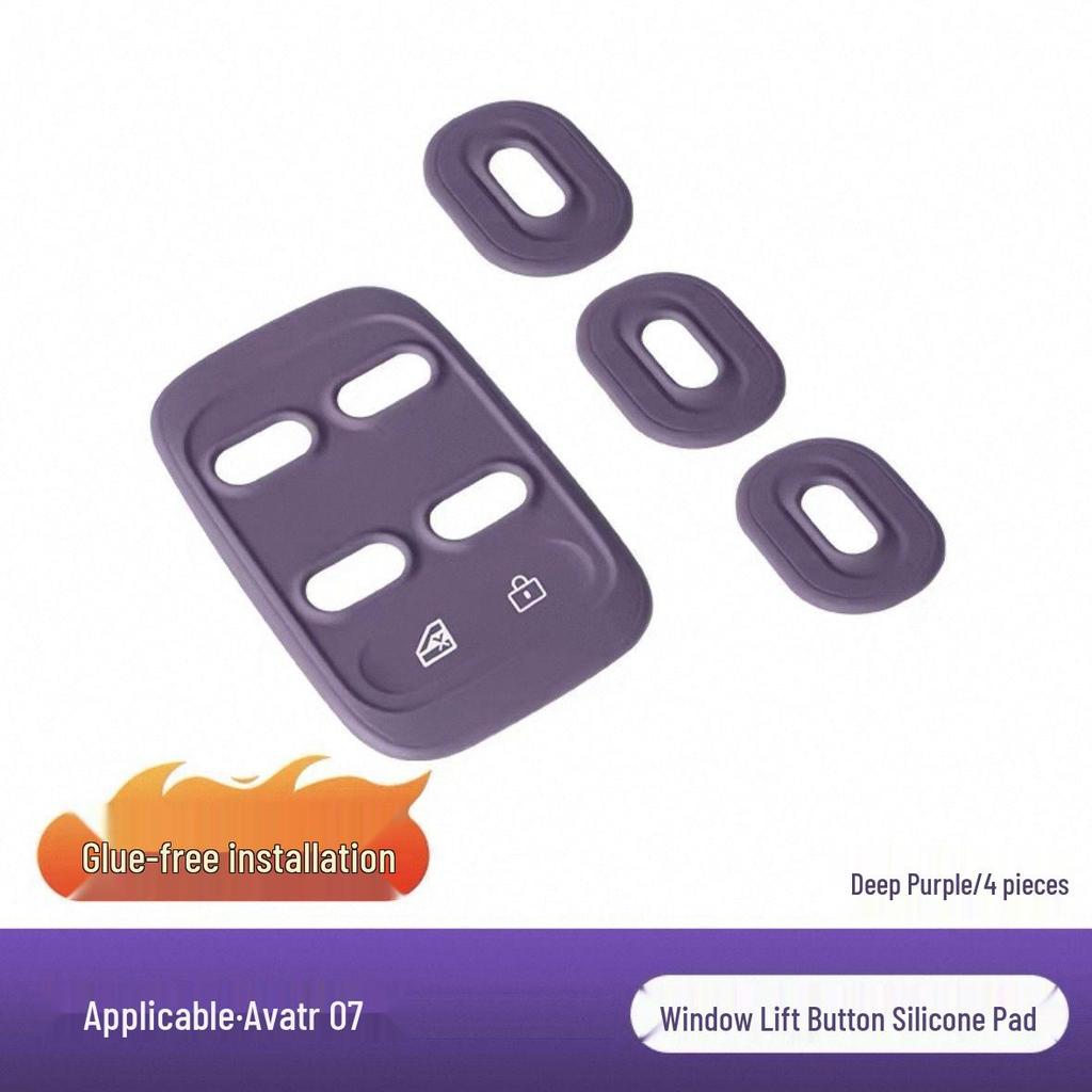 Silicone Door Window Lift Button Protector for Avatr 07 Car Interior