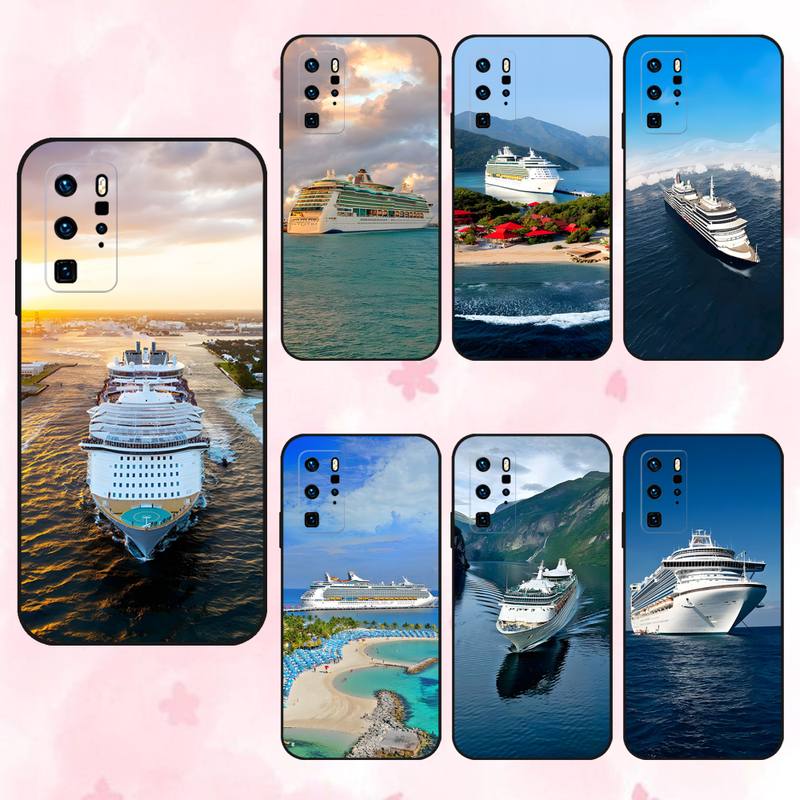 

Cruise Ship Design Phone Case For OPPO Find X5 X3 X2 A93 Reno 4 Pro A75 A94 A74 A72 A53 A52 Black Soft Silicone Case