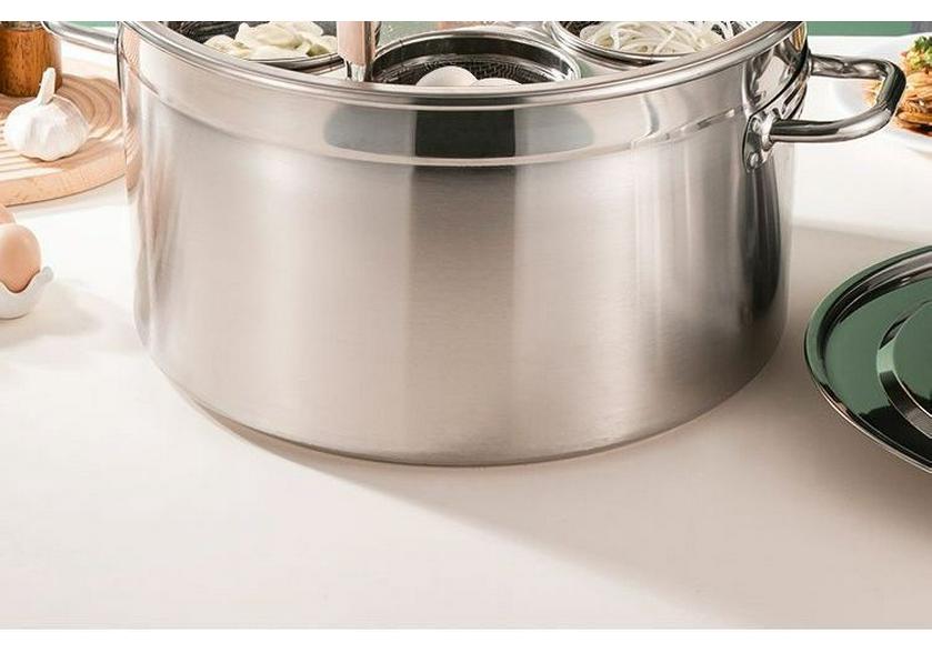 Large-Capacity Commercial Gas Noodle Cooker, Thickened Stainless Steel, Scalding Pot, Soup Barrel, Mala Tang Cooking Pot.
