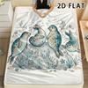 1 Stuks 2D VLAK Schattige Zeehond Kunstprint Flanellen Deken, Hoge Kwaliteit Comfortabel voor Alle Seizoenen, Woondecoratie, Warmte en Comfort, Perfect voor Kerstcadeaus