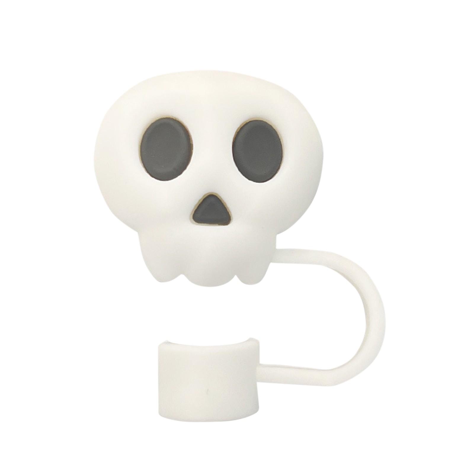 

10 мм 3D чехол для соломинки на Хэллоуин, мультяшный милый колпачок для соломинки, экологически чистый чехол для соломинки из ПВХ, пыленепроницаемый, многоразовый, крышки для соломинок One Size