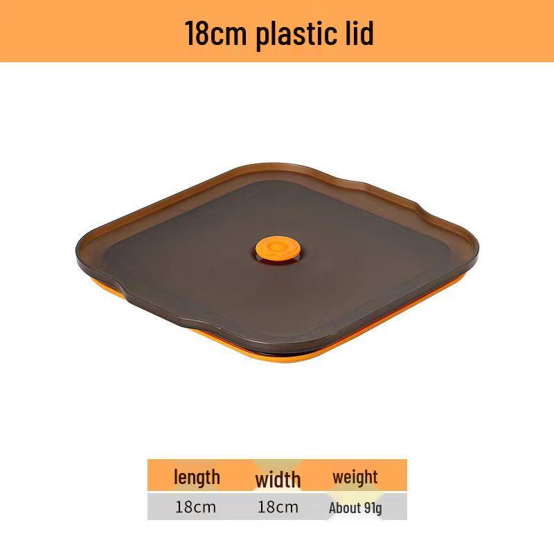304 Stainless Steel Square Jam Bowl with Lid - Commercial Kitchen Seasoning and Sauce Container.