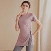 Camilee Women's High-End Summer Yoga T-Shirt - Short-Sleeve, Loose, Drawstring Fitness Top