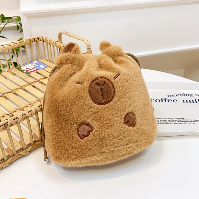 New Cute Plush Backpack Capybara Crossbody Bag Handbag Soft Capybara School Bag For Kids Birthday Christmas Festival Gifts