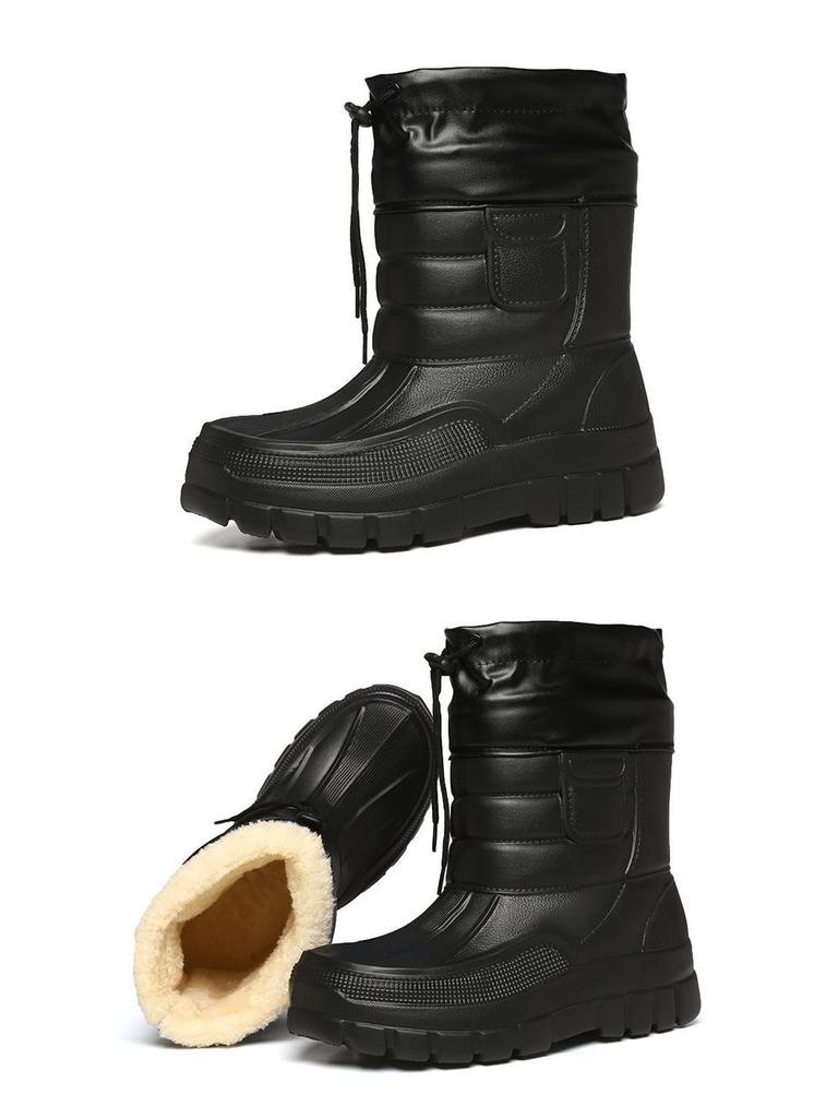 Men's Thickened Non-Slip Waterproof Snow Boots – Fleece-Lined and Cold-Proof for Winter Fishing
