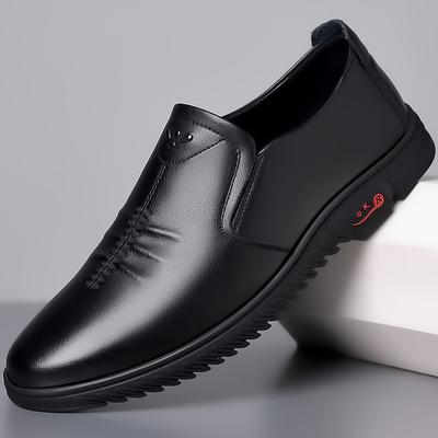 2025 Spring New Men's Daily Casual Leather Shoes Men's Leather Breathable Single Shoes Soft Leather Soft Sole Dad Shoes 8158
