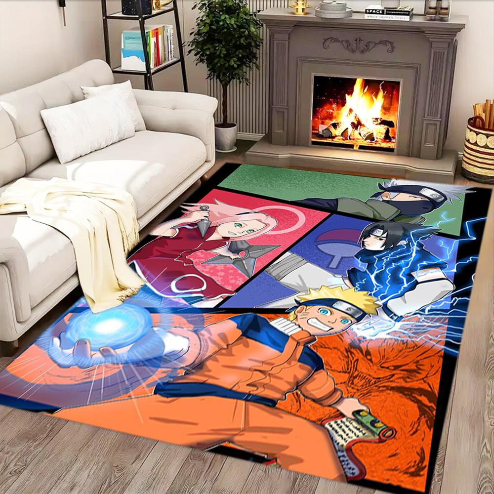 Naruto Team Seven Adventure rug for living rooms, bedrooms, home décor, and as gifts.