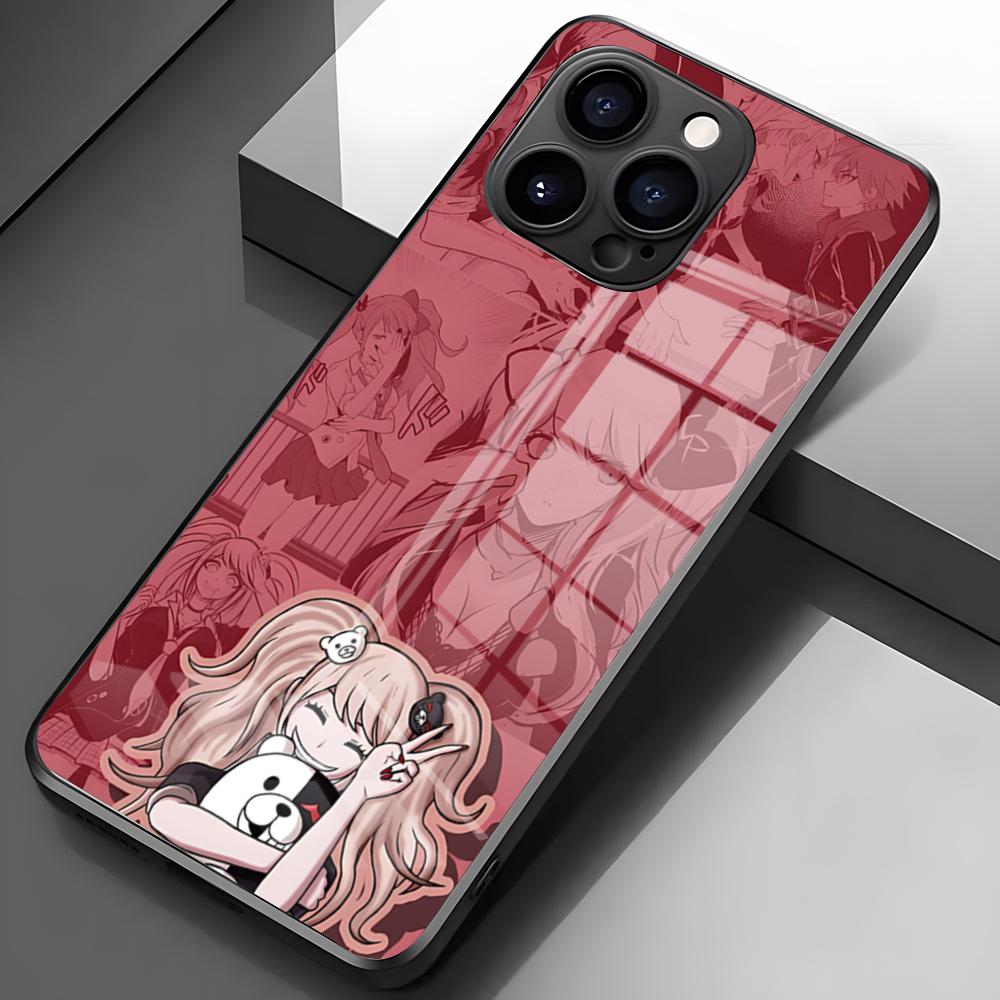 

Чехол для телефона аниме D-Danganronpa для IPhone 17 Pro Max 16 15 14 Pro Max 13 11 X Xs Xr 8 7Plus Стеклянная крышка iPhone 15