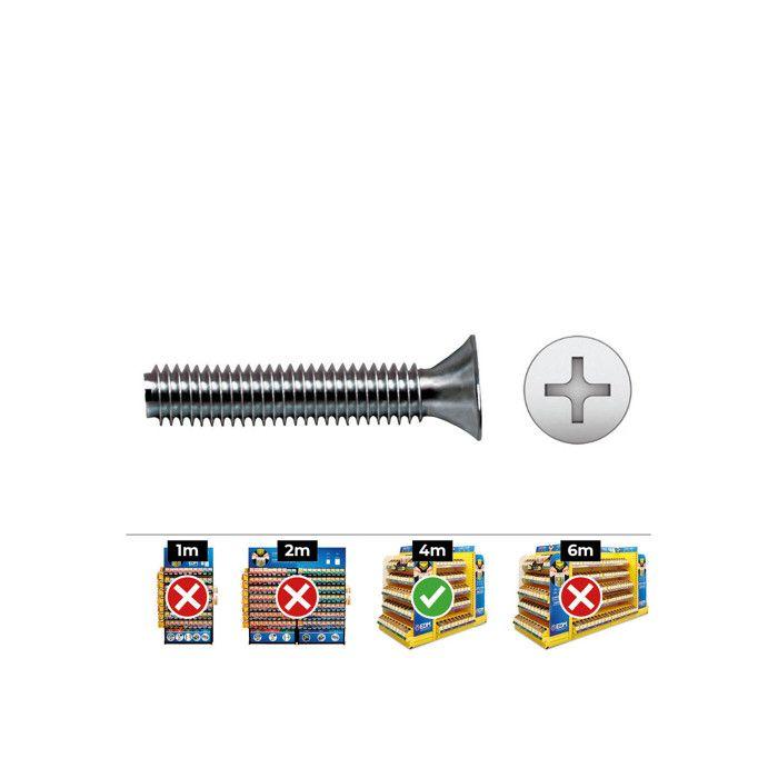 Metrische Schraube. Zählen. Philips Din 965 5x20 Zink Flach. Box 250 Uni. Celo