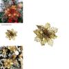 Sparkling Glitter Artificial Flowers For Stunning Christmas Tree Decorations