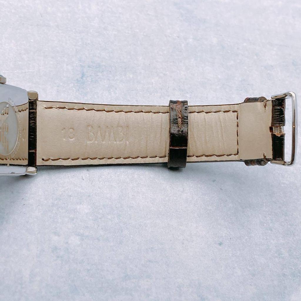 Used [Working item] Good condition EMPORIO ARMANI stainless steel watch square men's Emporio Armani orange beige brown