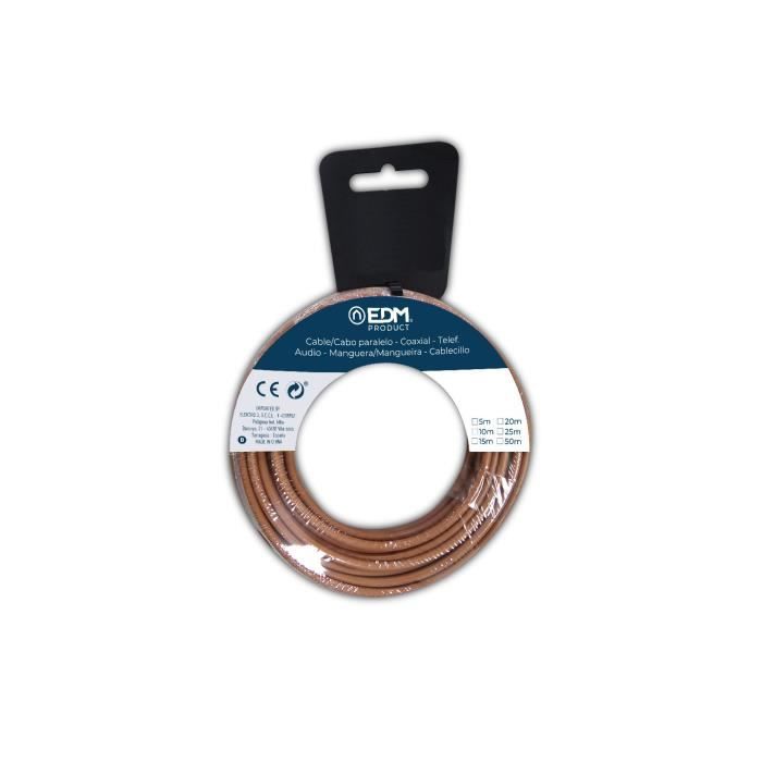 Fil électrique flexible marron sans halogène 6mm - GENERIQUE - 10m