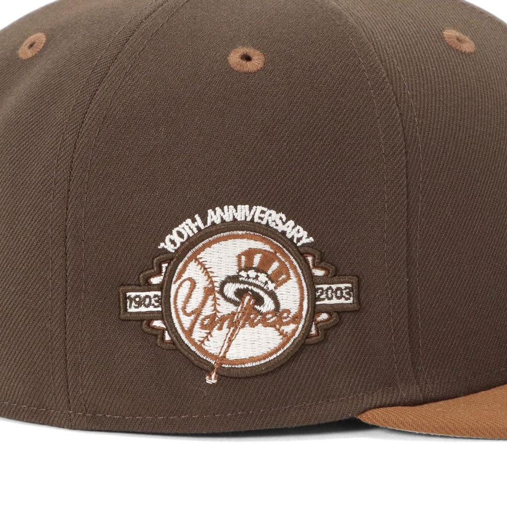 New Era 59FIFTY NY Yankees Cap Walnut ONSPOTZ Exclusive 7 1/2 Side Patch 2-Tone Japan Import Authentic