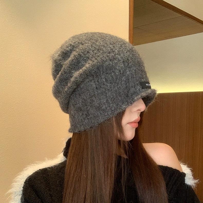 Cat ears wool hat women's autumn and winter new warm cute knitted hat thickened versatile cold hat