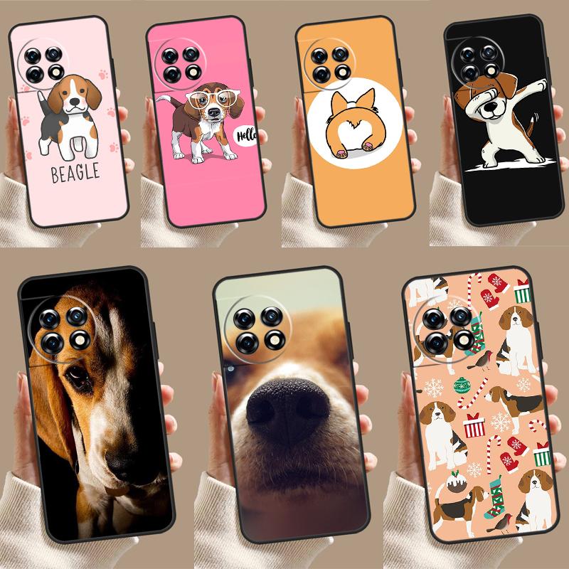 Beagle Dog Cute Cartoon Case For OnePlus 12R 10R 9R 10T 8T 8 9 10 Pro 11 12 OnePlus Nord CE 2 3 Lite N10 N20 Cover