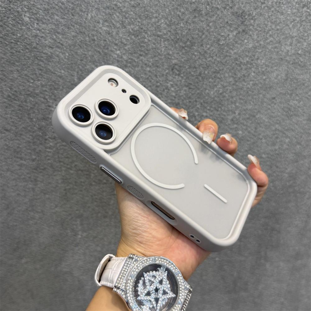 Luxus Matte Armor Für Magsafe Magnetische Handyhülle Für iPhone 17 16 15 14 13 Pro Max Plus 17Pro Kabelloses Laden Stoßfeste Hülle