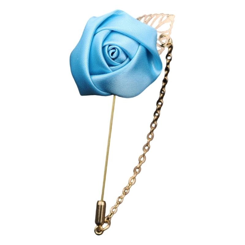 Boutonieră Elegantă din Flori de Mătase pentru Mire și Nuntași Broșă Pin Corsaj pentru Ceremonii de Nuntă și Ocazii Formale