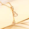 Guofeng Seiko Flash Diamond Double Gourd Tassel Necklace Niche Clavicle Chain