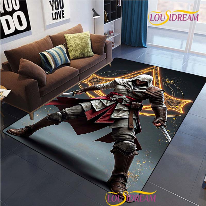 Game Ass Creed Carpet for Living Room Bedroom Rug Table Kids Kitchen Door Unslip Floor Mat Birthday gift photography props Rug