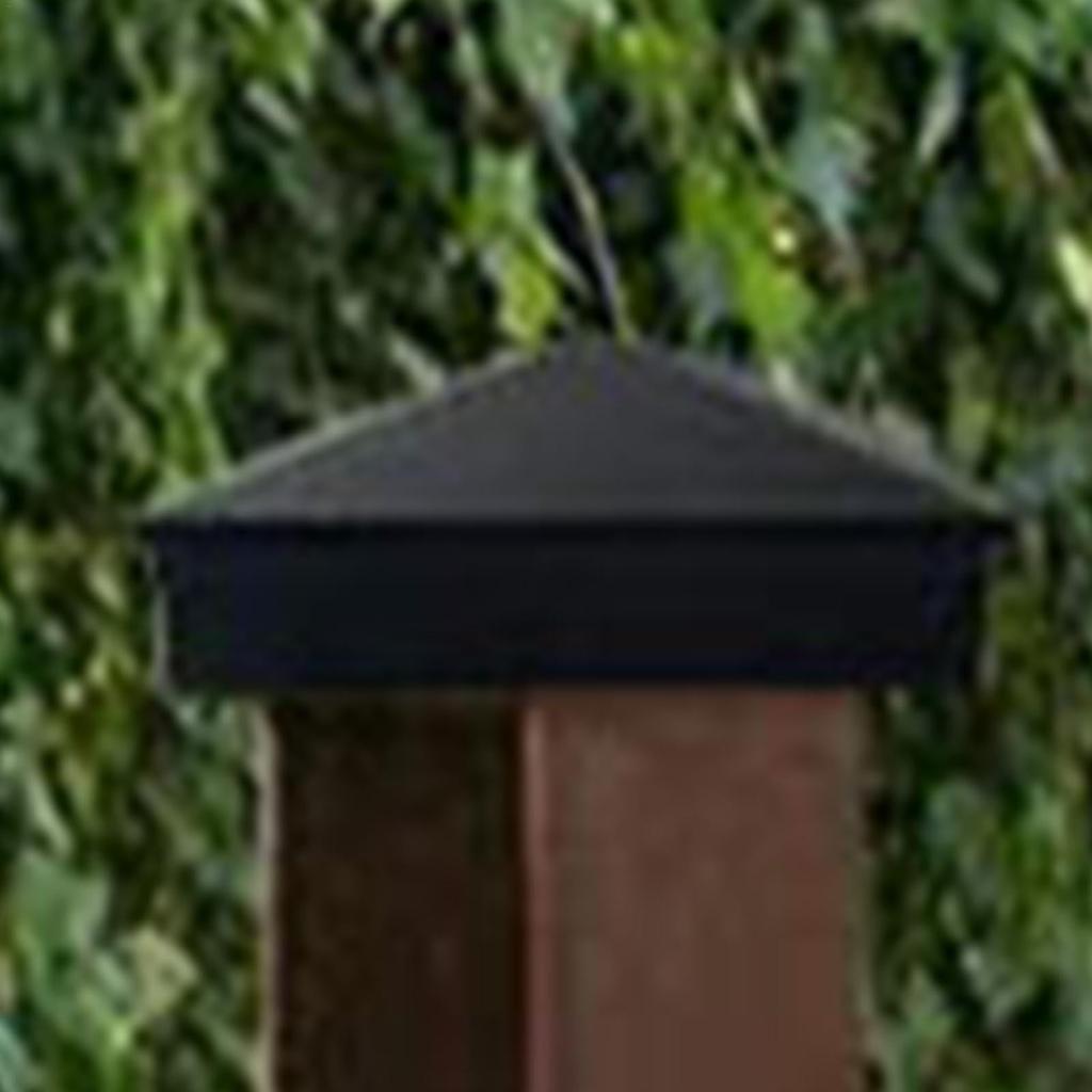 Hekpaalafdekkingen, prismatische afdekkingen, zwarte dekpaalafdekkingen, hekafdekkingen voor houten palen,