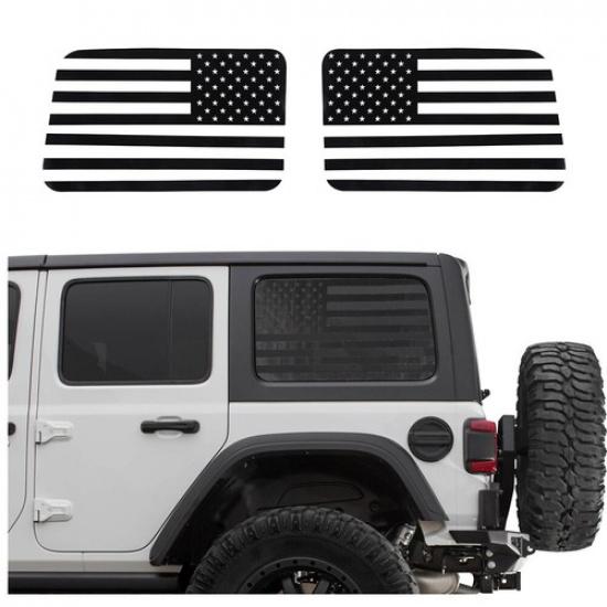 2X Rear Window Decal Decoration Sticker N Flag For 2018+ Jeep Wrangler JL
