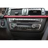 Inner Central AC Button Control 13-19 Silver Matte For BMW 3 4 Series Cover Trim