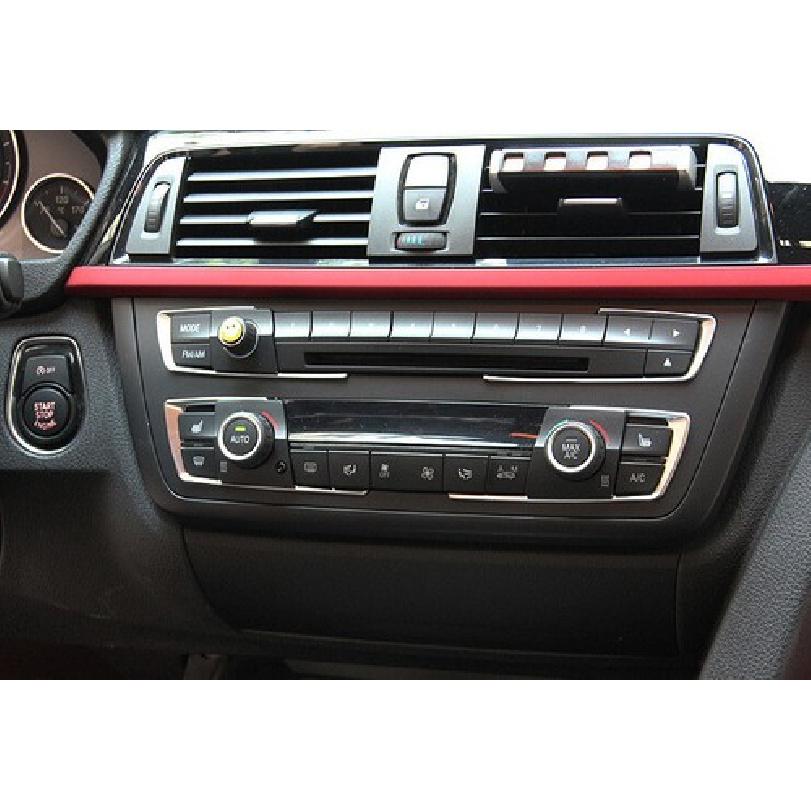 Inner Central AC Button Control 13-19 Silver Matte For BMW 3 4 Series Cover Trim