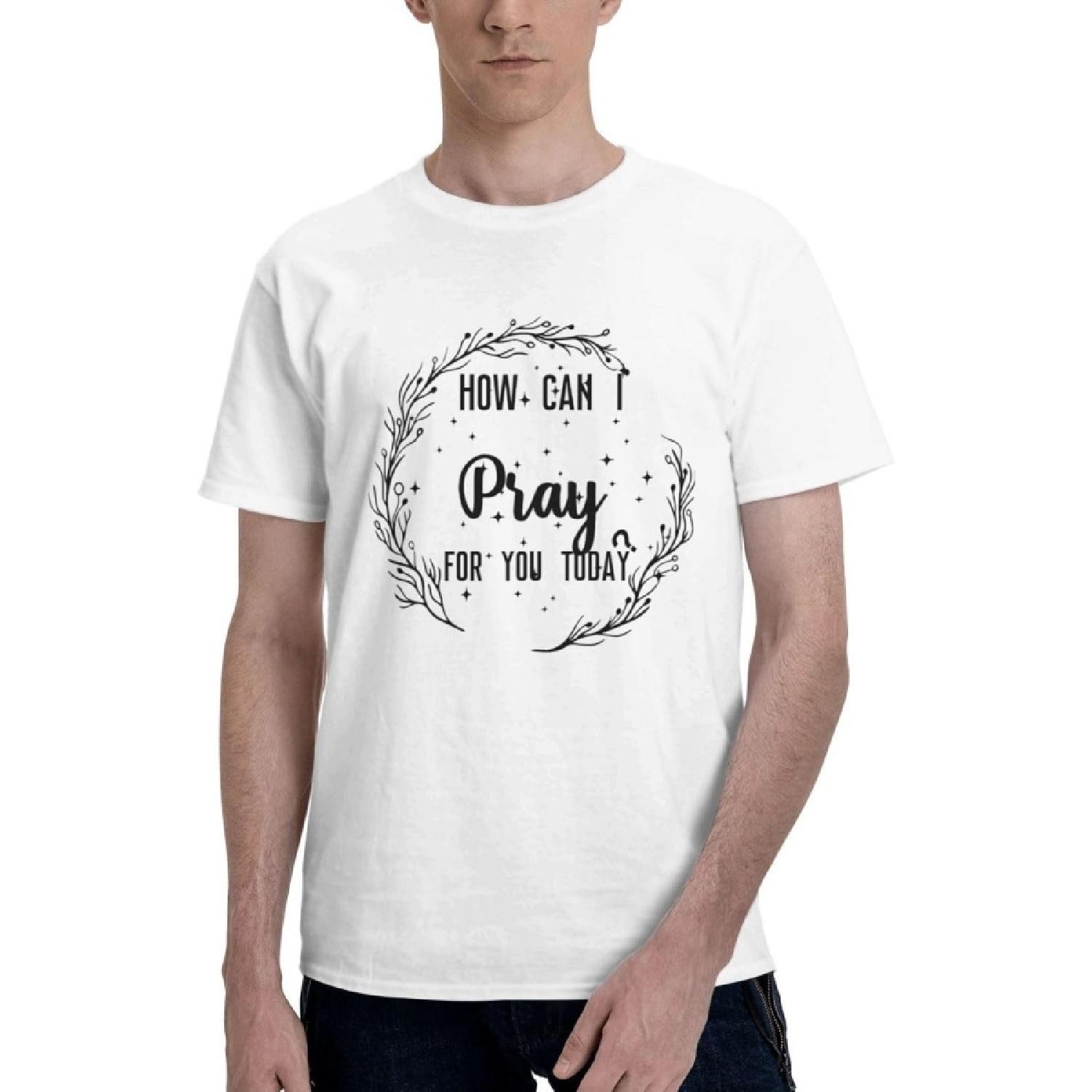 How Can I Pray for You Today T-Shirt Christian Easter Three Days Jesus Cross Shirt for Men Women S