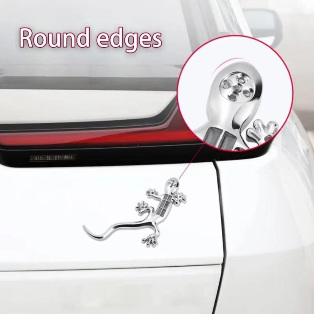 ABS Material Led Car Lamp Waterproof Solar Warning Light Gecko Sticker  Motorcycle Use