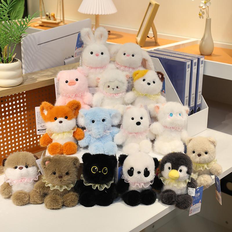 Cute Penguin Panda Fox Elephant Sheep Rabbit Dog Cartoon Animals Plush Doll Toy