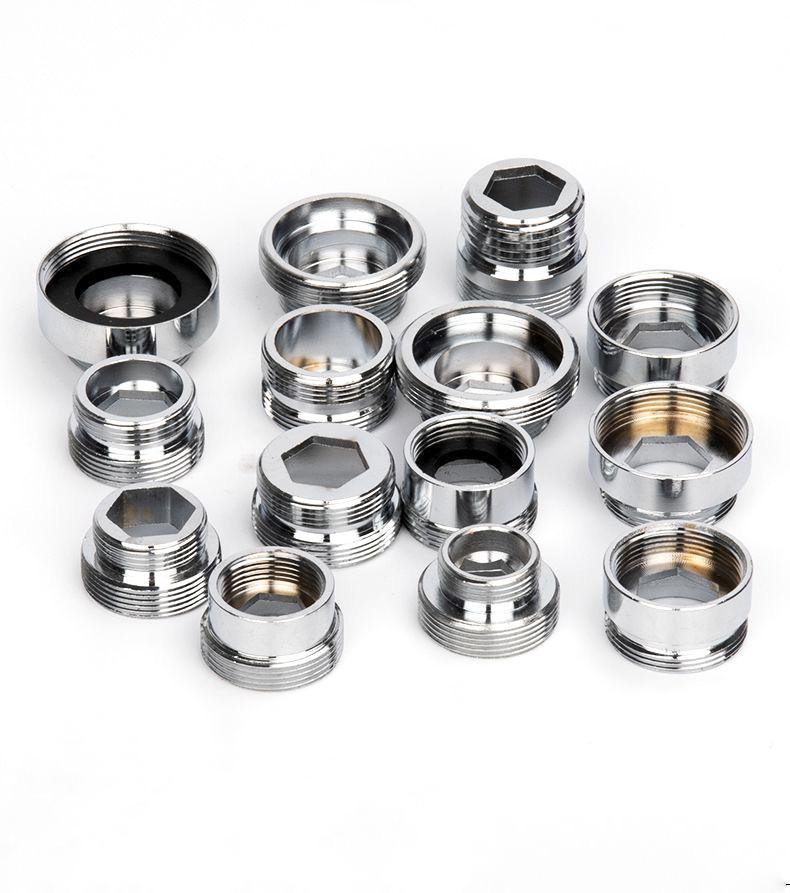 Küchenarmatur Adapter Set 18/20/22/24mm auf 22mm Mit Dichtung Metall Außengewinde Innengewinde Sparhahn Belüfter Verbinder Badezimmerzubehör