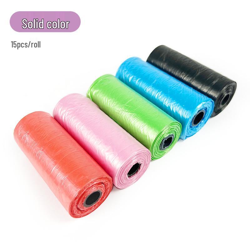 Eco-Friendly Thickened Pet Waste Bags: Durable, Colorful, Disposable for Convenient Dog Walking As Pictured