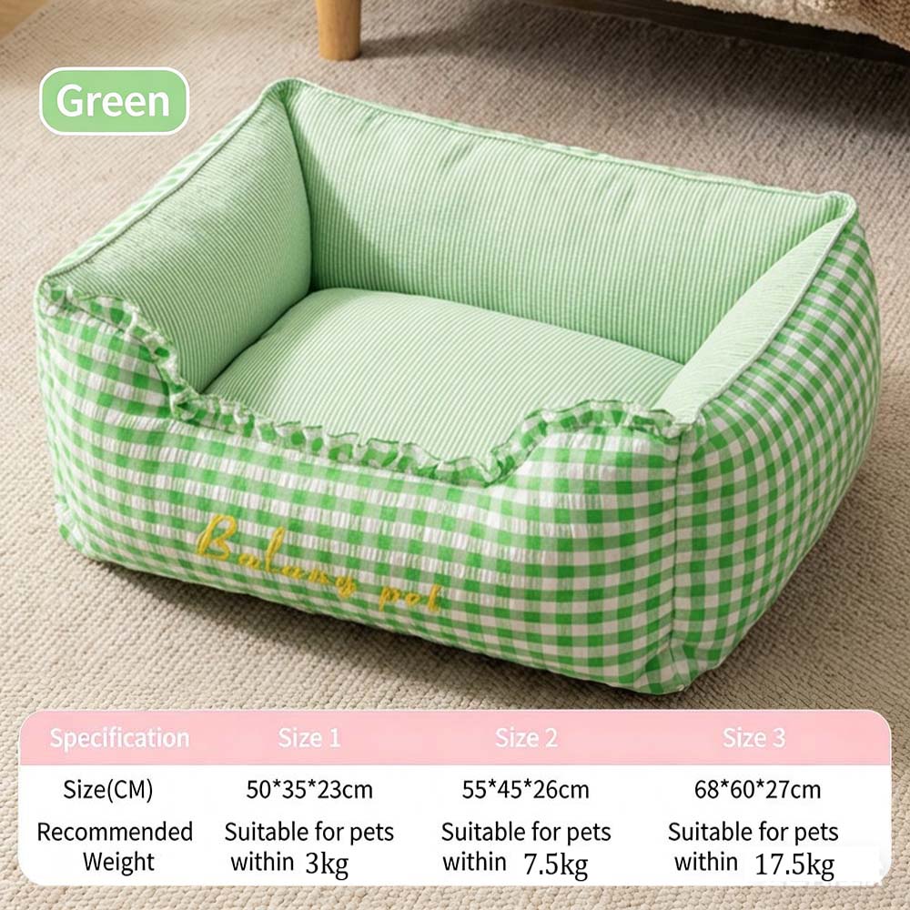 

1PC Soft Small Medium Dog Bed Removable Washable Pet Sofa with Zipper Cozy Puppy House Cushion Indoor Sleeping Bed for Dogs Cats S-50x35x23cm