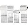 24Pcs High Quality Cutlery Set Knife Fork Spoon Dinnerware Set Stainless Steel Flatware Creative Imitation Wood Handle Tableware