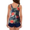 Women Two Piece Flowy  Swimsuits  Bathing Tank Tops With Shorts Athletic Swimwear