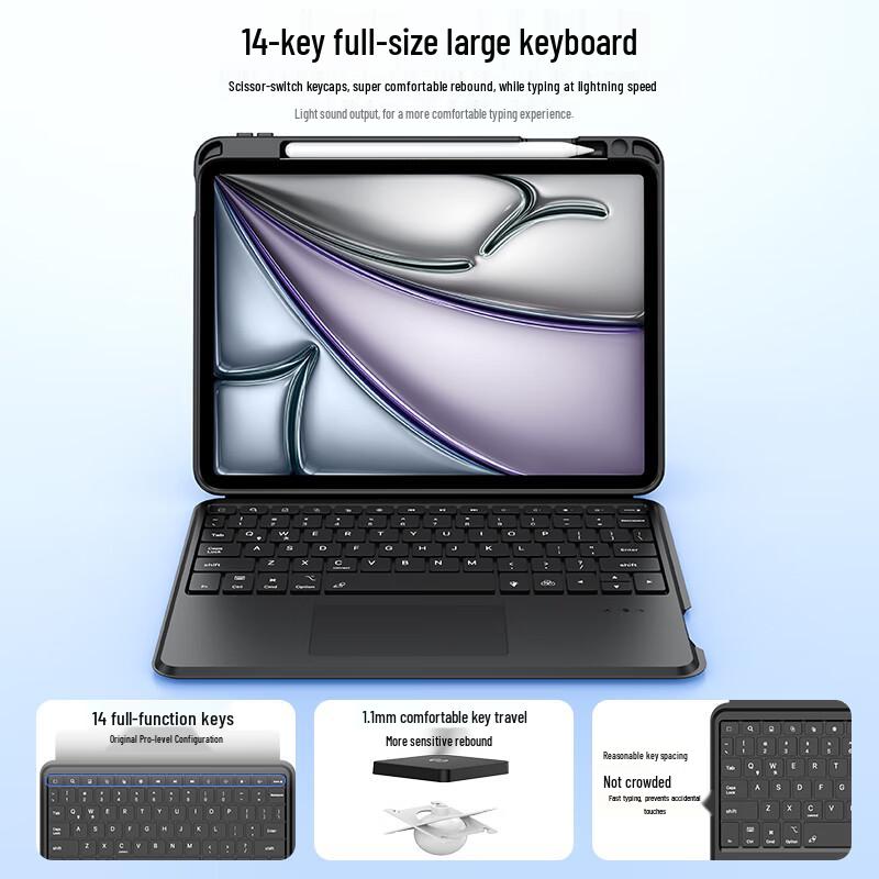 Zhi Si Hui Magnetic Detachable Bluetooth Keyboard Case for Apple iPad
