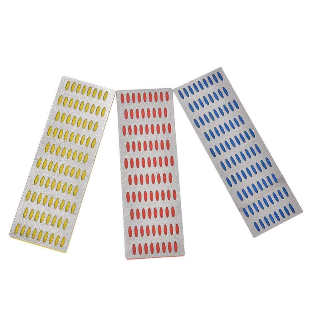

3 Pcs Diamond Whetstones Colorful Sharpener Stone Universal Sharpening Tool Grinding Kitchen Knives