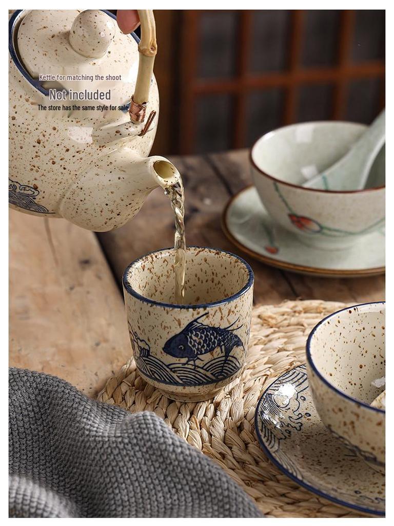 Hand-Painted Retro 6-Inch Round Ceramic Plate - Bone Dish, Spittoon, Tea Snack, Dried Fruit, Small Snack, Pastry Plate.