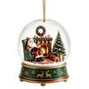 Hanging Holiday Decorations Christmas Crystal Ball Style Pendant with Rope, 2D Flat Acrylic Theme Pattern Decor Ornament for Tree Decoration