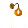 LED retro curved tube glass lampshade wall lamp bedroom bedside lamp dining hall corridor study decoration atmosphere lighting