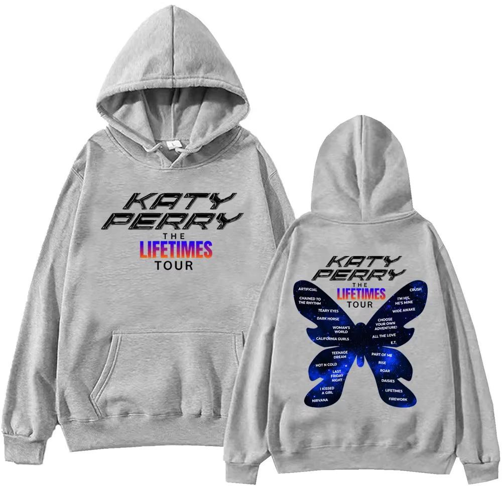 New Hot Sale Singer Katy Perry 2026 Fastivals Tour Hoodies Casual Unisex Streetwear Vintage Printed Sweatshirt Loose Cozy and Versatile