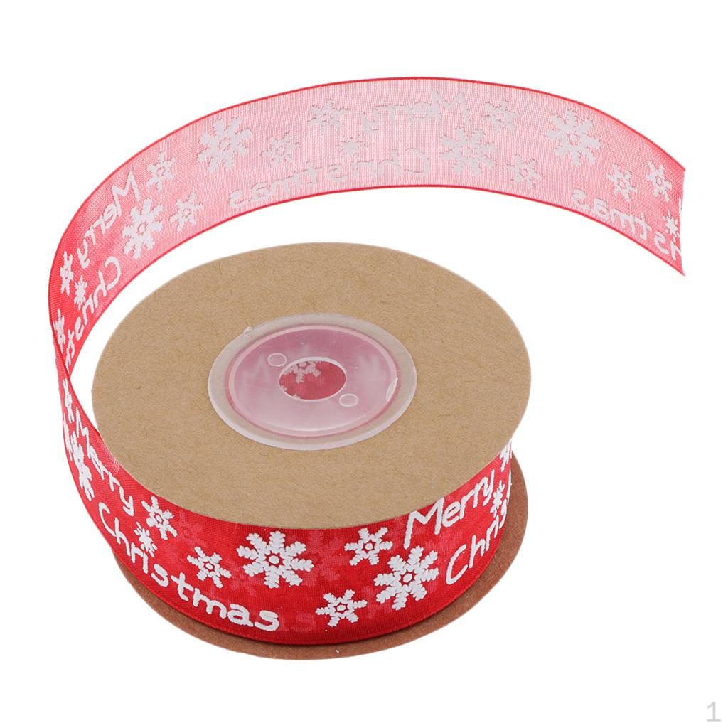 

Christmas Ribbon Decoration Snowflake Ribbons - 11 Yards, , Farmhouse Decor, Garland, Gifts, красный