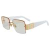 New big frame yk water silver face small sunglasses female Internet celebrity round face high-end sunglasses summer