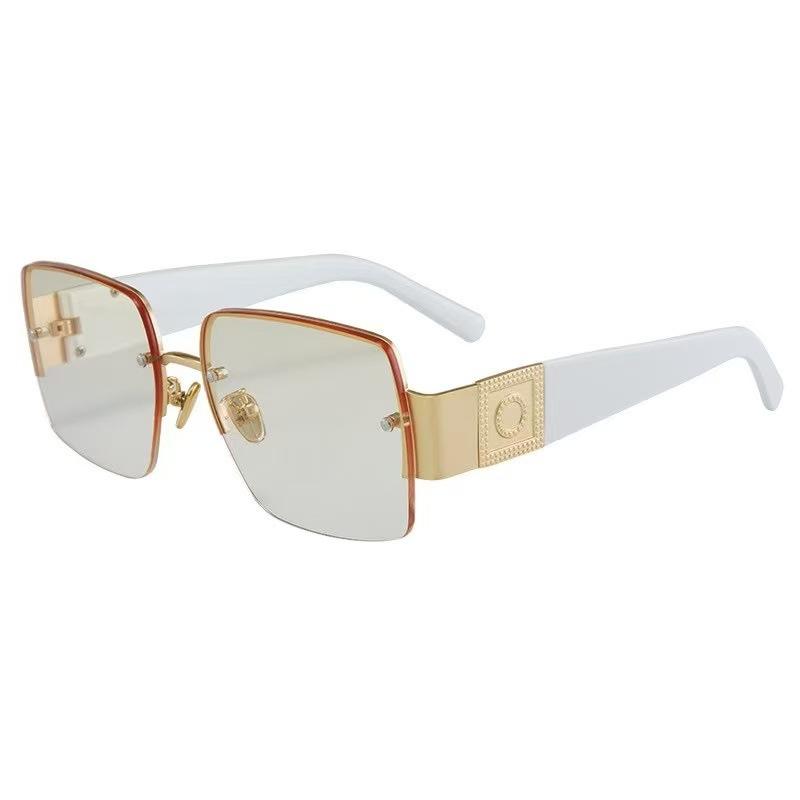 New big frame yk water silver face small sunglasses female Internet celebrity round face high-end sunglasses summer