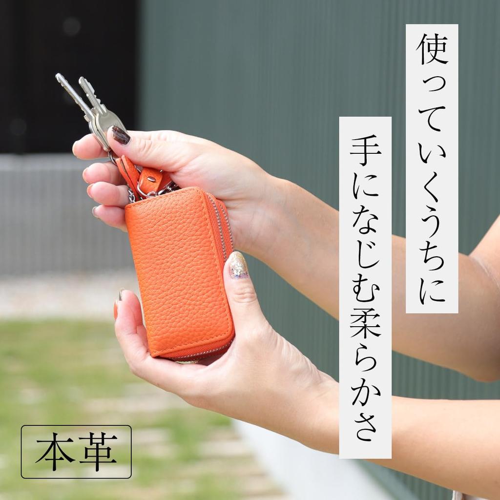 Big Brave Smart Key Hält 2 Doppelte Original für Herren und Schwarzes Etui, Schlüssel, Reißverschluss, Leder, Damen, Etui-ren-4,