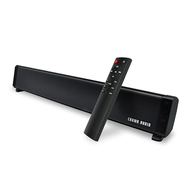 

CROWD AUDIO wireless stereo speaker With remote control SP-05 | Rechargeable (microUSB) sound bar gaming rechargeable hands free calling Can also be